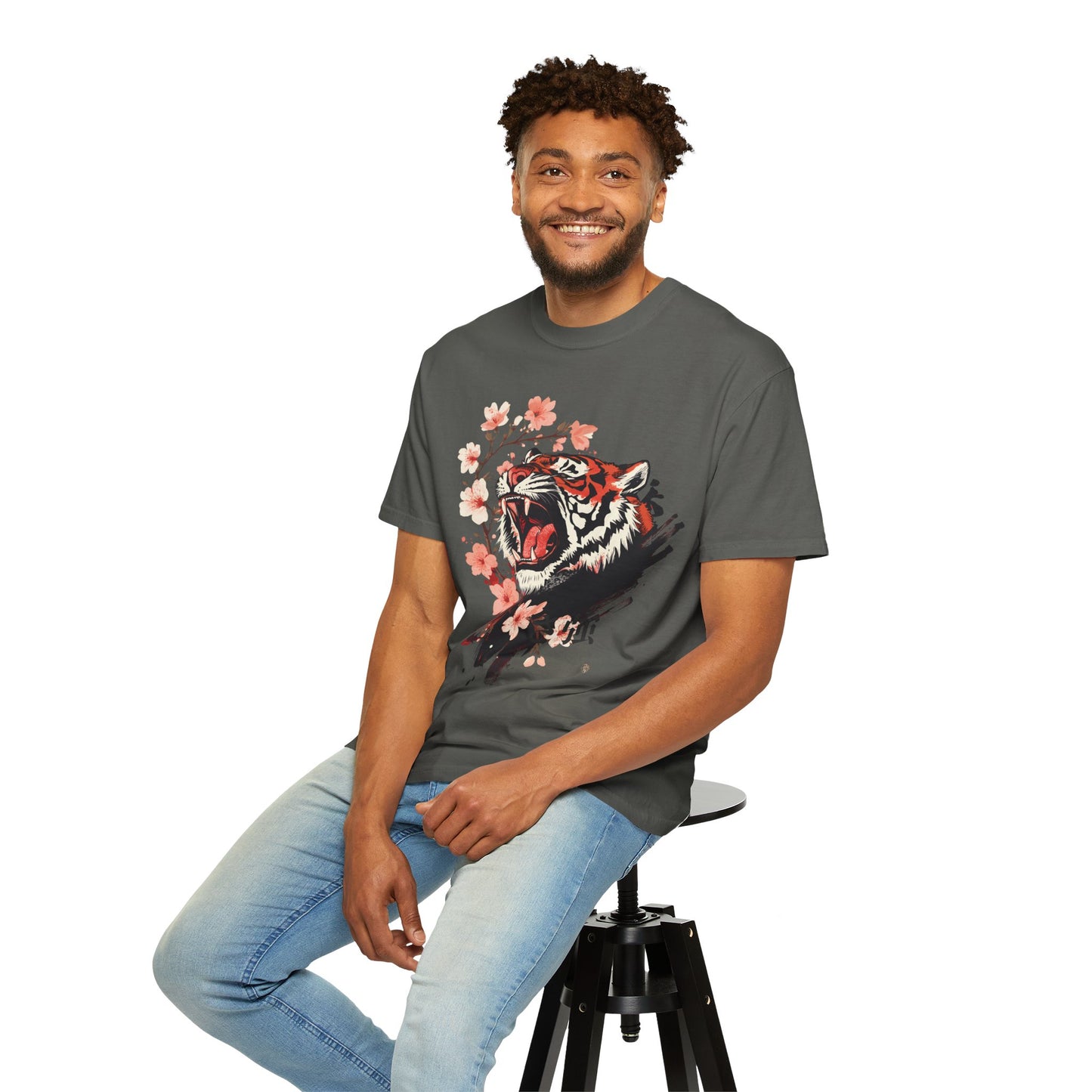 Roaring Tiger & Cherry Blossoms T-Shirt