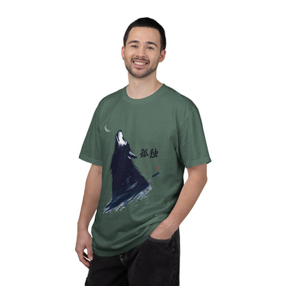 Howling Wolf T-Shirt — "孤独" Kanji Graphic Tee