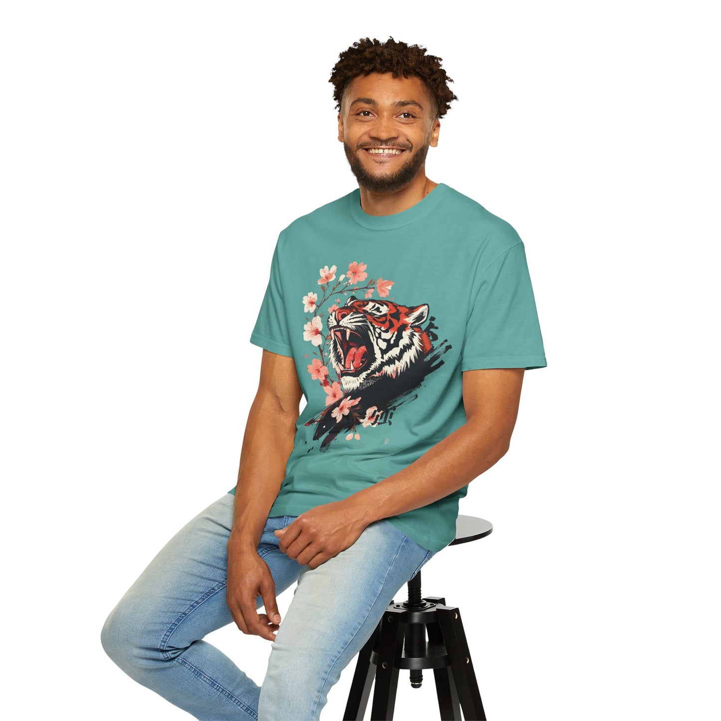 Roaring Tiger & Cherry Blossoms T-Shirt