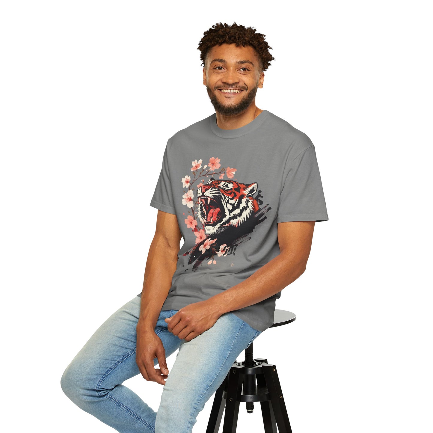 Roaring Tiger & Cherry Blossoms T-Shirt
