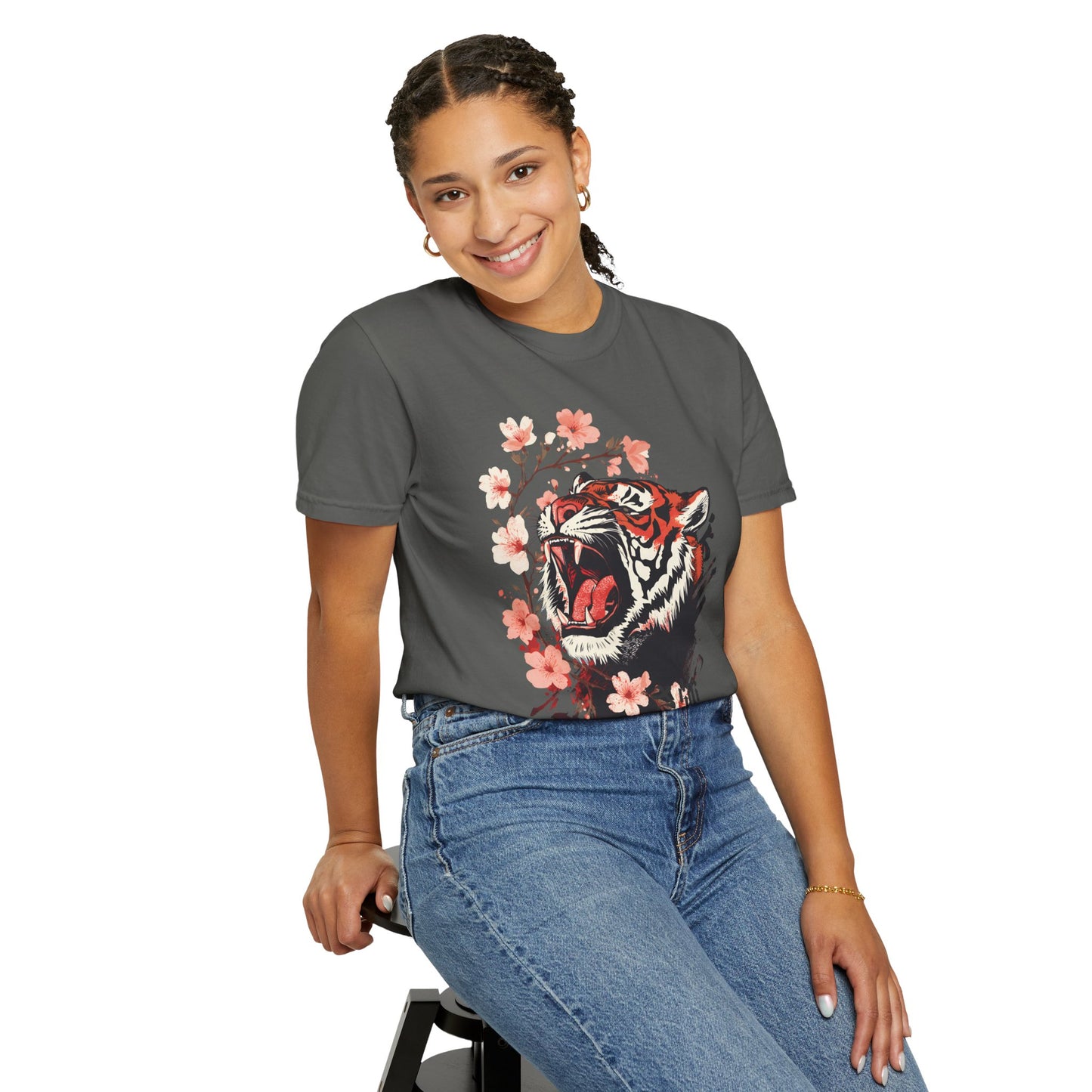Roaring Tiger & Cherry Blossoms T-Shirt