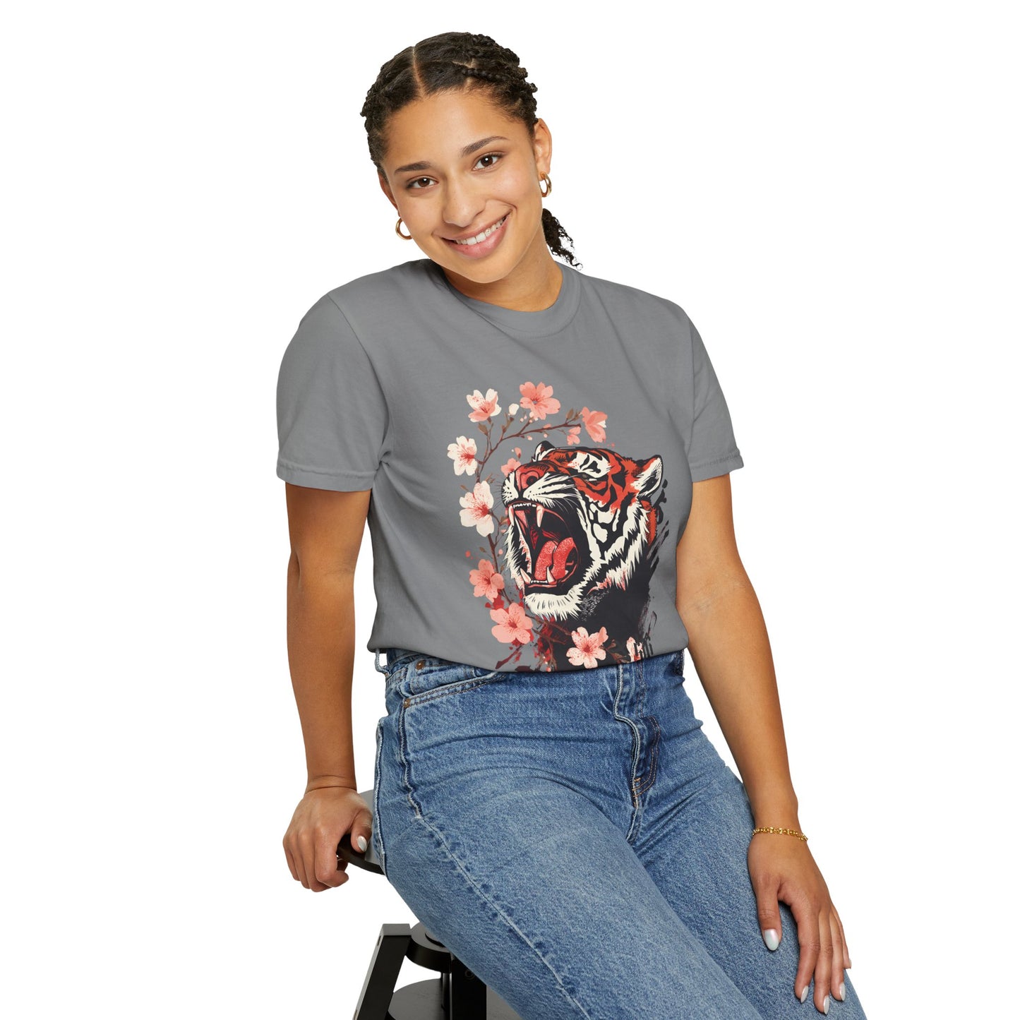 Roaring Tiger & Cherry Blossoms T-Shirt