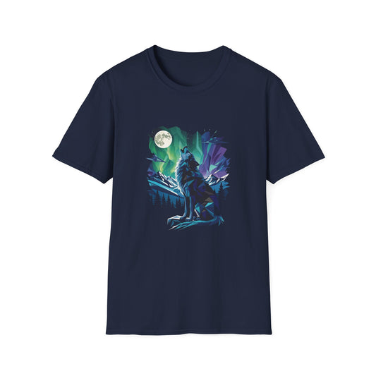 wolf Spirit T-Shirt — Animal Spirit Graphic Tee with Blue-Eyed Cat