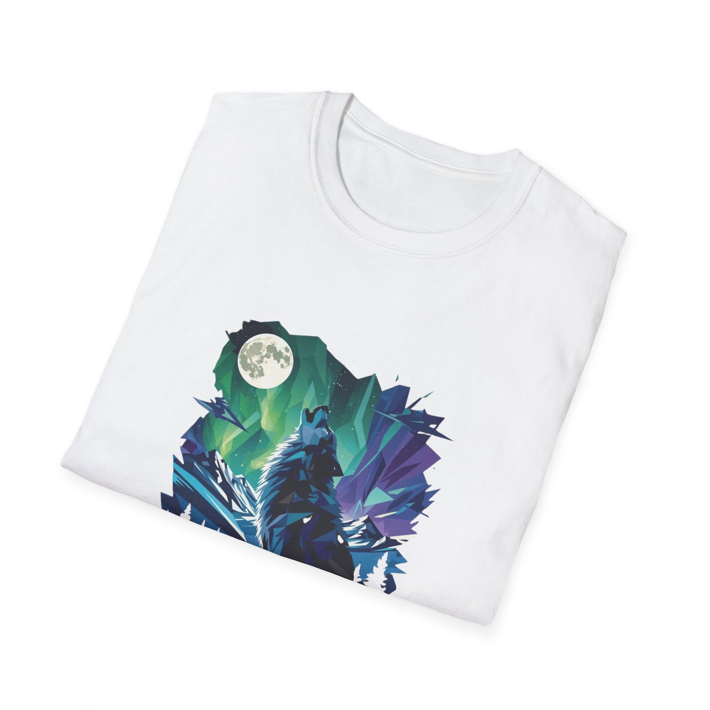 wolf Spirit T-Shirt — Animal Spirit Graphic Tee with Blue-Eyed Cat