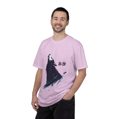 Howling Wolf T-Shirt — "孤独" Kanji Graphic Tee